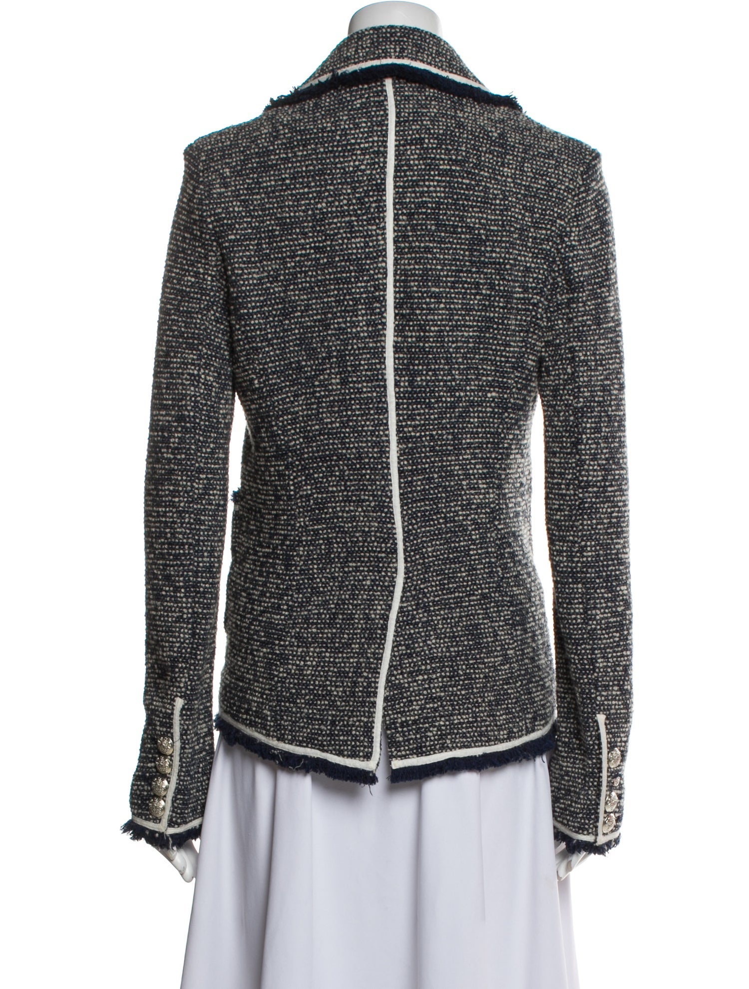 Veronica Beard Tweed Pattern Biker Jacket